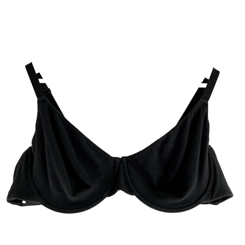 Like New Skims Cotton Jersey T Shirt Bra in Soot
